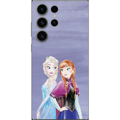 Disney Frozen Elsa and Anna Sisters Art Galaxy S25 Ultra Skin